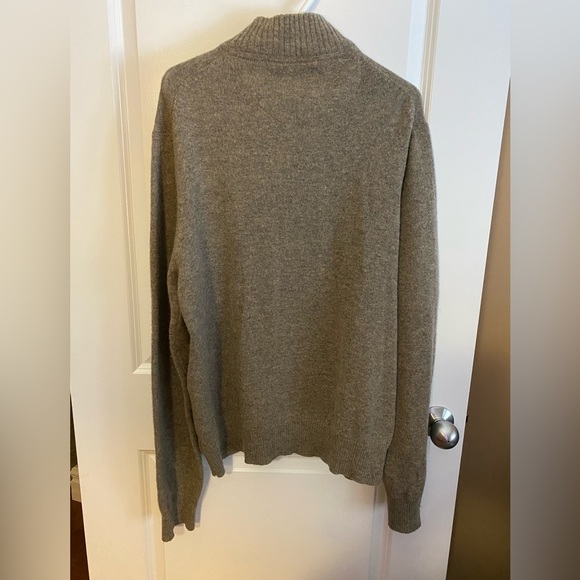 Emanuel Ungaro Men’s Lambswool 1/4 Zip Sweater Brown Gray Size XXL - Picture 3 of 8